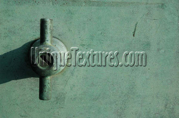 door handle rusty marine metal metallic green     