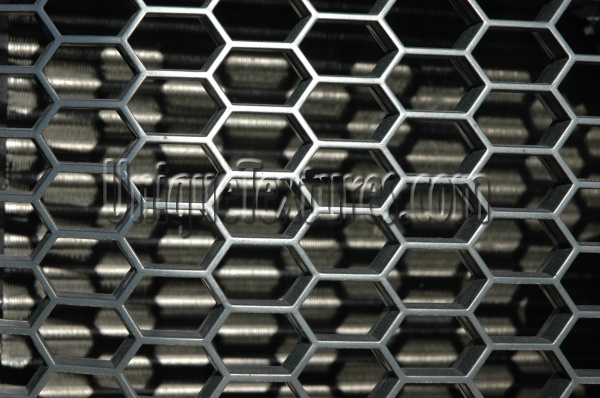 elongated hexagon car grill gray metal vehicle shiny shadow hexagon vent