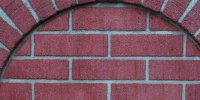 window curves pattern architectural brick red