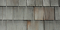 roof rectangular pattern weathered architectural wood gray     