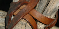 fence cracked/chipped       weathered architectural leather rope wood dark brown