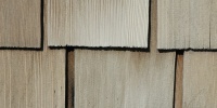 tan/beige wood architectural bleached weathered rectangular roof slats