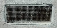 gray metal stucco/plaster architectural rectangular vent/drain