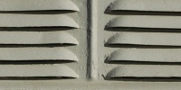 vent/drain horizontal shadow architectural metal white