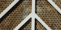 tan/beige white metal architectural rusty pattern angled fence