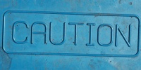 blue rubber industrial textual rectangular sign floor