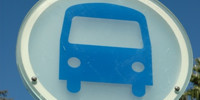 blue glass vehicle dirty round sign symbol